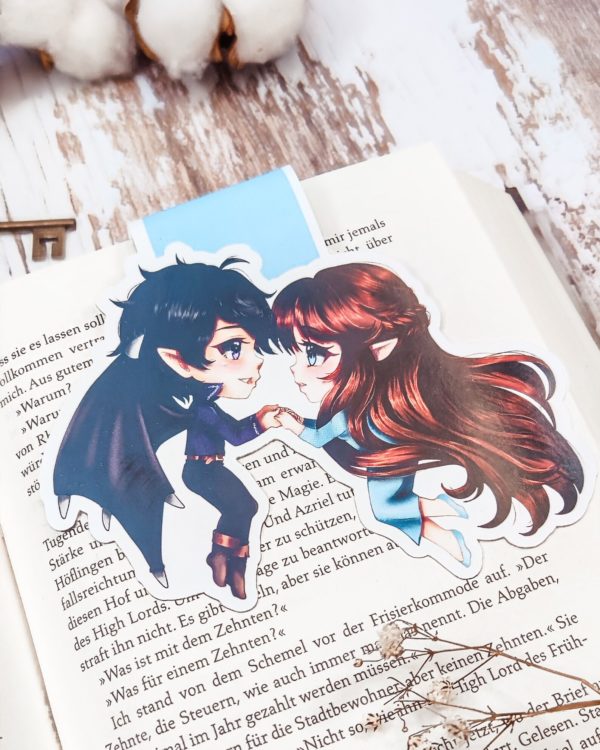 Magnetlesezeichen "Rhysand & Feyre" | Das Reich der Sieben Höfe | Acotar | Book Boyfriend Bookmark Book Lover Gift | Acomaf | Feysand – Bild 3