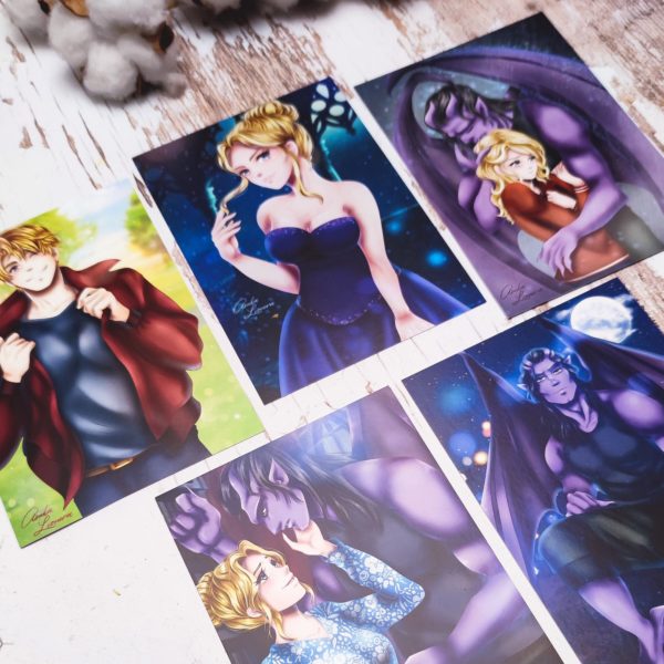 Postkarten-Set Illustrationen zu "Stone Beasts" von Raywen White – Bild 2
