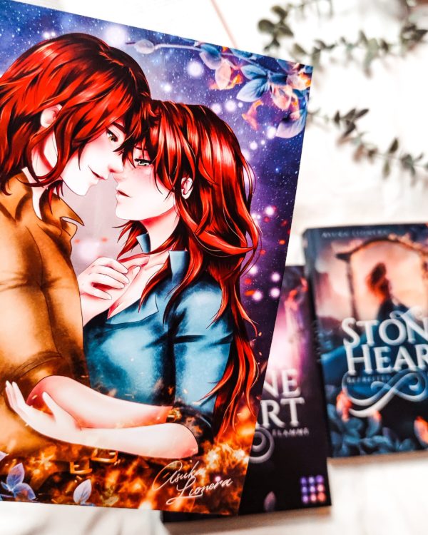 Print "Drayce & Ezlain" | Stoneheart | Asuka Lionera | Reader Gift | Book Lover Gift | Book Illustration | Book Art | Book Merch – Bild 2