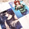 Postkarten-Set "A Heart of Shadow and Magic" von Asuka Lionera | Charakterkarten | Buchillustration | character illustration | bookish merch – Bild 2