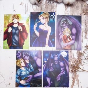 Postkarten-Set Illustrationen zu "Stone Beasts" von Raywen White