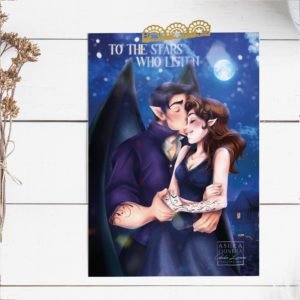 Print "To the Stars who listen" | ACOTAR | Rhysand & Feyre | Reader Gift | Book Lover Gift | Book Illustration | Book Art | Book Merch